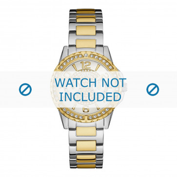Guess horlogeband W0705L4 Sassy Staal Bi-Color 18mm