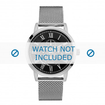 Guess horlogeband W0871G1 Delancy Staal Zilver 22mm
