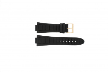 Guess horlogeband W14029G1 / W15513G1 Leder Zwart 14mm 