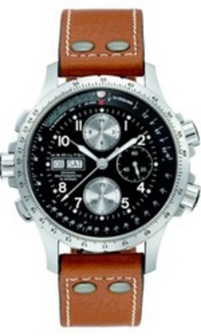 Hamilton horlogeband H77616533 / H600.776.303 XS Leder Cognac 22mm + wit stiksel