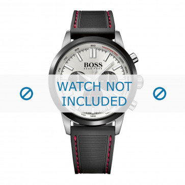 Horlogeband Hugo Boss HB-266-1-34-2874 / HB1513185 Rubber Zwart 22mm