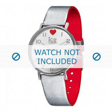 Ice Watch horlogeband 013375 Leder Zilver 18mm