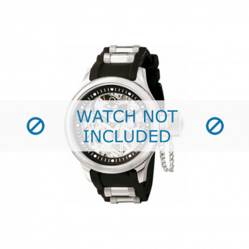 Invicta horlogeband 1088-01 Rubber Zwart