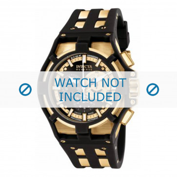 Invicta horlogeband 0639.01 Rubber Zwart