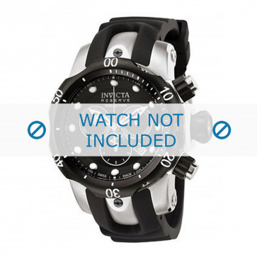 Invicta horlogeband 0947 Venom Reserve Rubber Zwart 22mm