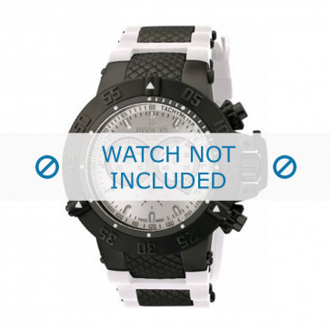 Invicta horlogeband 11840 Rubber Wit
