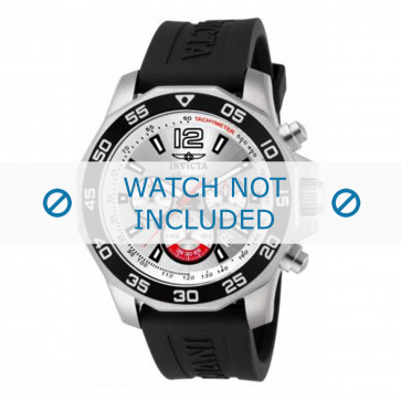 Invicta horlogeband 7430 Rubber Zwart 22mm