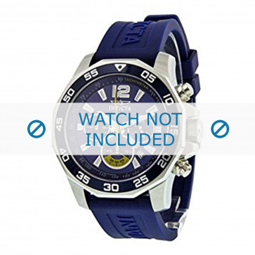 Invicta horlogeband 7431 Rubber Blauw 22mm