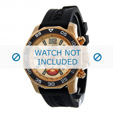 Invicta horlogeband 7432 Rubber Zwart 22mm