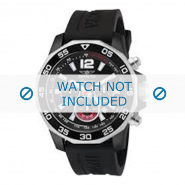 Invicta horlogeband 7433 Rubber Zwart 22mm