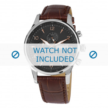 Horlogeband Jacques Lemans 1-1844D Leder Bruin 22mm