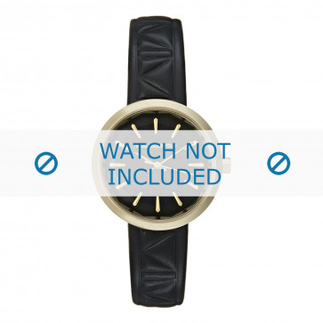 Horlogeband Karl Lagerfeld KL1610 Leder Zwart 14mm