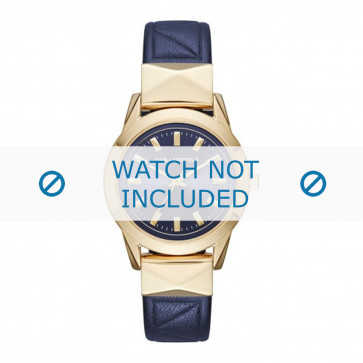 Karl Lagerfeld horlogeband KL3812 Leder Blauw + blauw stiksel