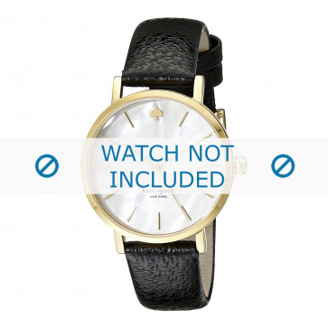 Horlogeband Kate Spade New York 1YRU0010 Leder Zwart 16mm