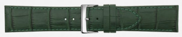 Horlogeband Poletto 454S.09.24 Leder Groen 24mm