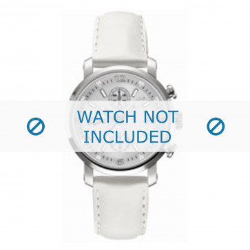 Lacoste horlogeband LC-12-3-14-0079 / 2000392 Leder Wit + wit stiksel
