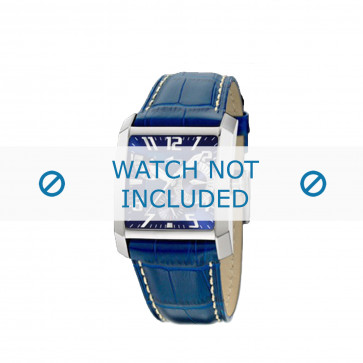 Horlogeband Lotus 15411-3 Leder Blauw 28mm