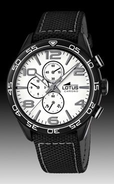 Horlogeband Lotus 15780-1 Leder Zwart 22mm