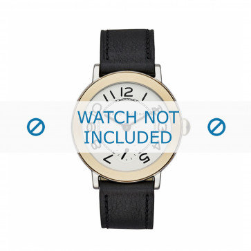 Horlogeband Marc by Marc Jacobs MJ1514 Leder Zwart 18mm
