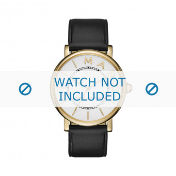 Horlogeband Marc by Marc Jacobs MJ1532 Glad leder Zwart 18mm