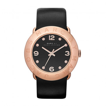 Horlogeband Marc by Marc Jacobs MBM1225 Leder Zwart 20mm