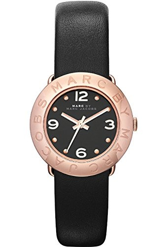 Horlogeband Marc by Marc Jacobs MBM1227 Onderliggend Leder Zwart 14mm