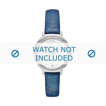 Michael Kors horlogeband MK2661 Croco leder Blauw 14mm