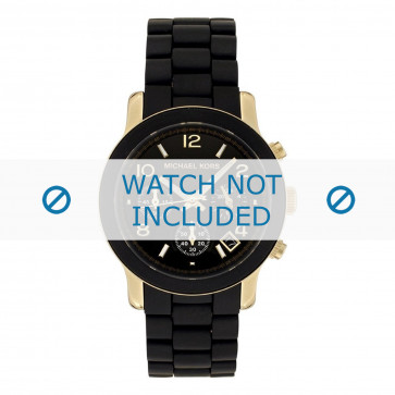 Horlogeband (Band + Kastcombinatie) Michael Kors MK5191 Rubber Zwart 20mm