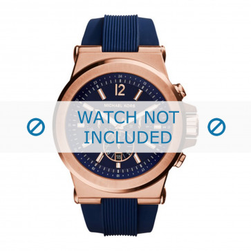 Horlogeband Michael Kors MK8295 Rubber Blauw 13mm