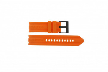 Horlogeband Nautica A17586G Rubber Oranje 24mm