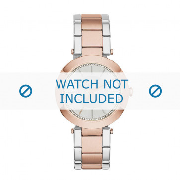 DKNY horlogeband NY-2335 Staal Goud (Rosé) 10mm 