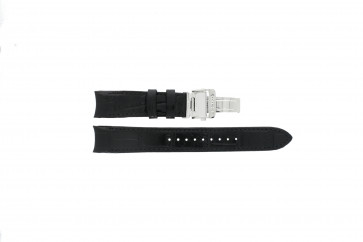 Seiko horlogeband SNA741P2 / 7T62-0GE0 Leder Zwart 22mm + zwart stiksel