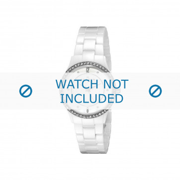 Skagen horlogeband 347SSXWC Keramiek Wit 16mm