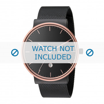 Horlogeband Skagen SKW6296 Mesh/Milanees Zwart 20mm