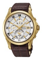 Horlogeband Seiko 7T62-0JW0 / SNAF22P1 / 4A071KL Leder Bruin 21mm