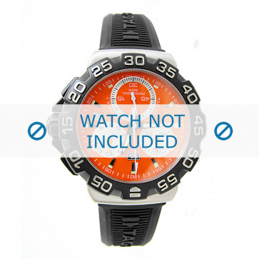Tag Heuer horlogeband CAH1113 / RRF6383 / BT0714 Rubber Zwart 20mm