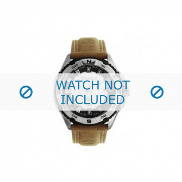 Timberland horlogeband 13897JS-04 Leder Bruin 22mm + beige stiksel