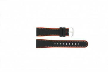 Timex horlogeband T2N428 Leder Zwart 22mm 