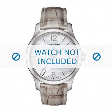 Horlogeband Tissot T063.210.17.117.00 / T0632101711700A Leder Beige 16mm