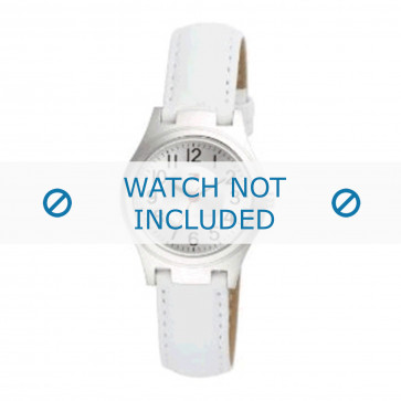 Tommy Hilfiger horlogeband TH-27-3-14-0655 - TH679300878 / 1780689 Leder Wit 14mm + wit stiksel