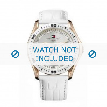 Tommy Hilfiger horlogeband TH-63-3-34-0781 / TH1780835 Leder Wit + wit stiksel