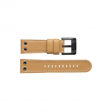 TW Steel horlogeband TWB66L Leder Bruin 24mm + wit stiksel