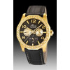 Horlogeband Lotus 15761-4 Croco leder Zwart 22mm