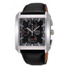 Horlogeband Seiko 7T62-0GL0 / SNA773P1 / 4KW8JZ Glad leder Zwart 26mm