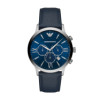 Horlogeband Armani AR11226 Leder Blauw 22mm