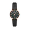 Horlogeband Armani AR11503 Leder Zwart 14mm