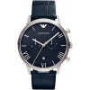 Horlogeband Armani AR1652 Leder Blauw 22mm