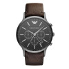 Horlogeband Armani AR2462 Leder Bruin 24mm