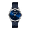 Horlogeband Armani AR2501 Leder Blauw 22mm