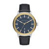 Horlogeband Armani Exchange AX1463 Leder Blauw 22mm